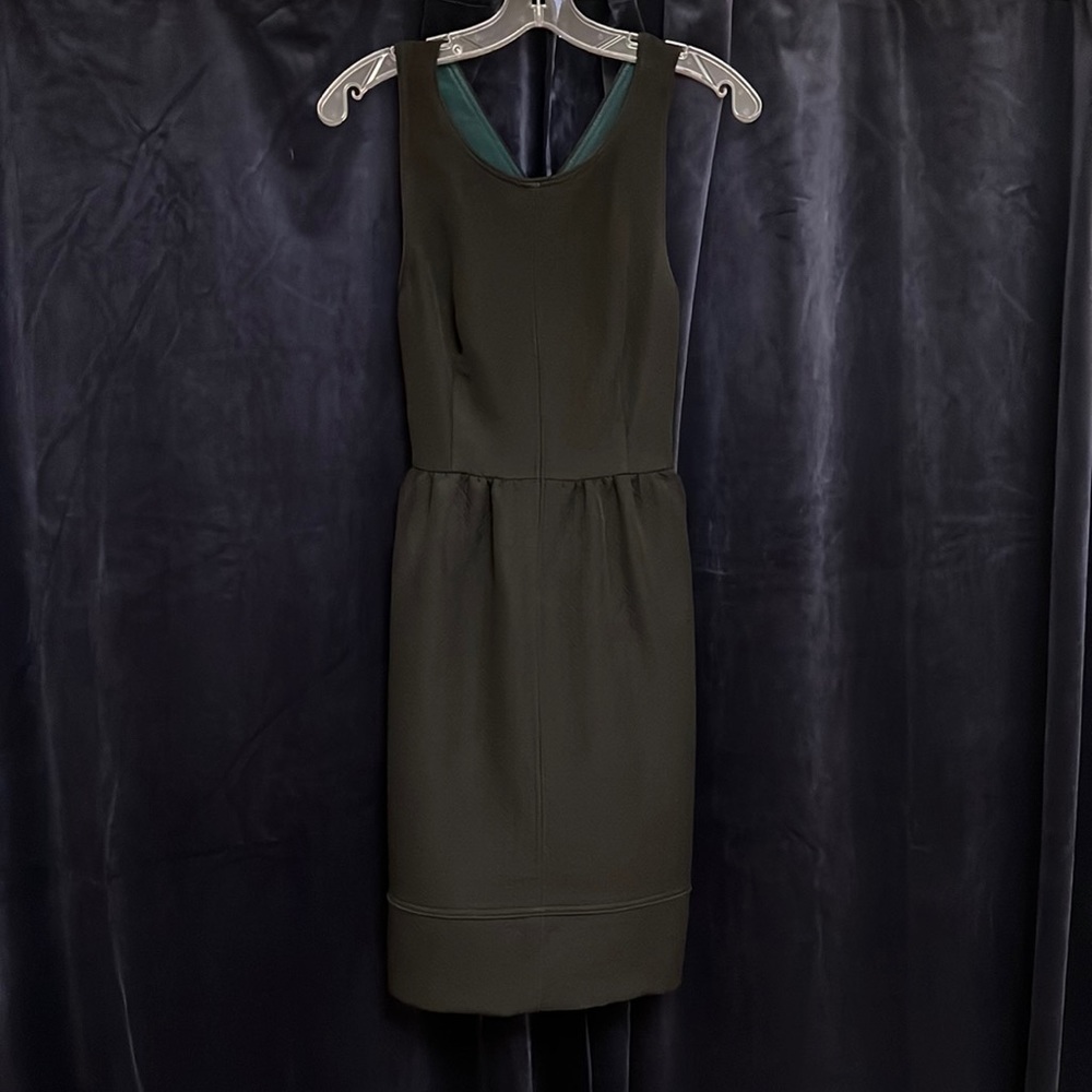 Black a-line jacquard dress